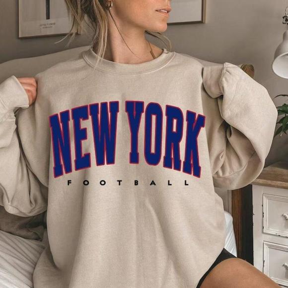 Tops - New York Football Sweatshirt, New York Football Shirt, Retro New York Football